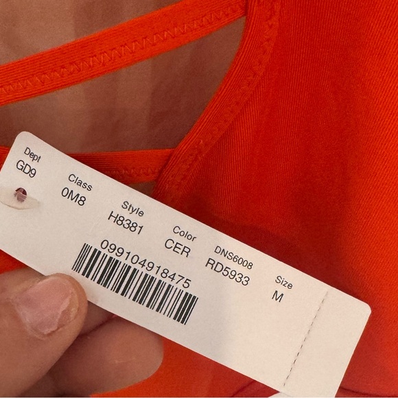 J.Crew  NWT Playa Women’s Open Back criss cross  Orange One Piece SwimSuit M - Picture 7 of 16